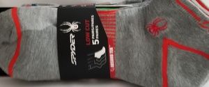 Spyder - Men's Low Cut Socks - 5 Pairs - Gray -New